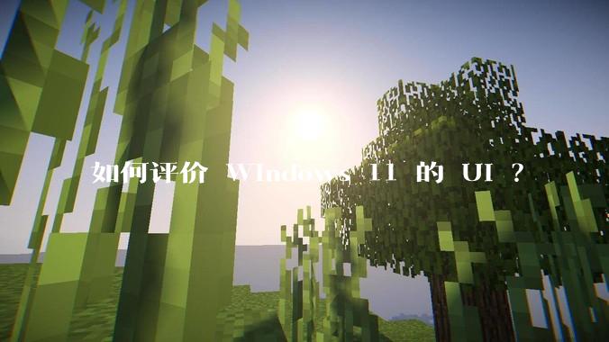 如何评价 Windows 11 的 UI ？